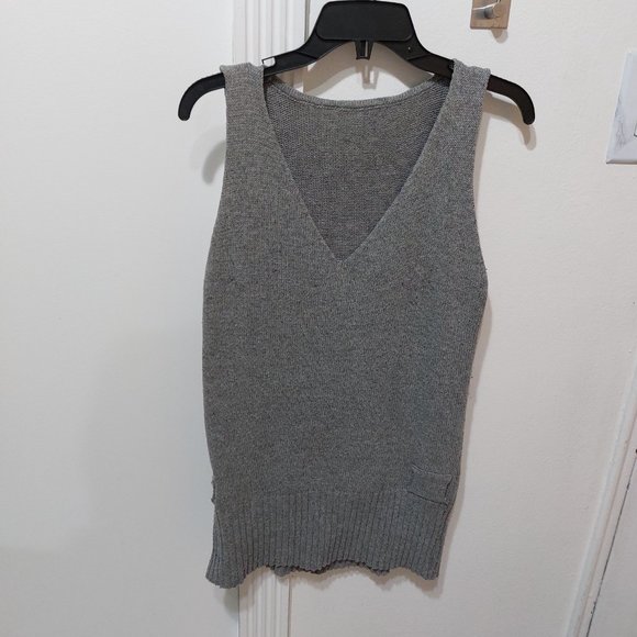 Women’s Sleeveless Sweater Vest Gray - Picture 5 of 7